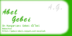 abel gebei business card